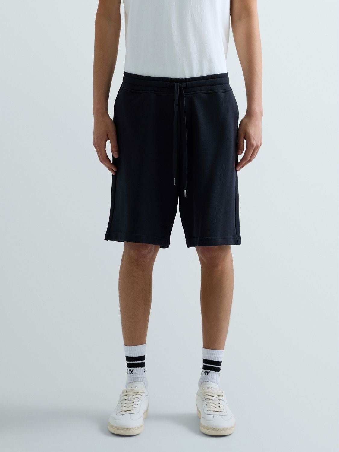 REPLAY REGULAR-FIT TERRY SHORTS M9063 .000.23802 DARK NAVY 2