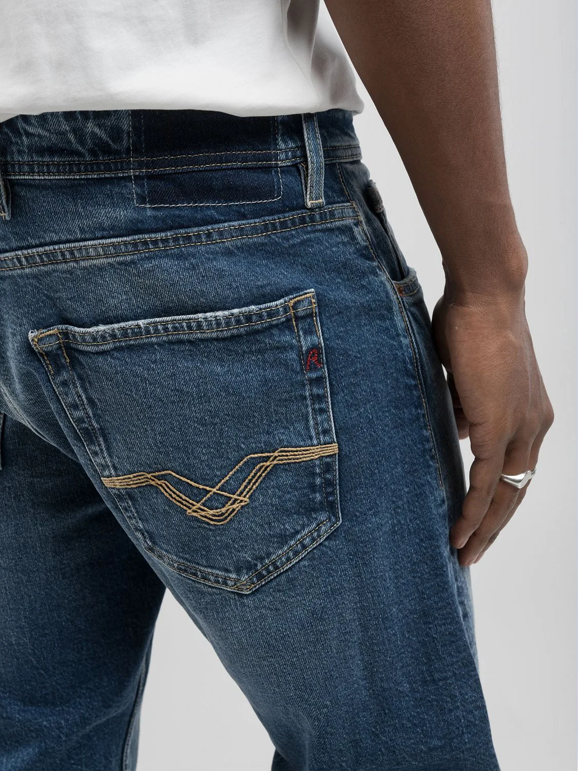 Grover straight-fit jeans Dark blue Replay Jeans