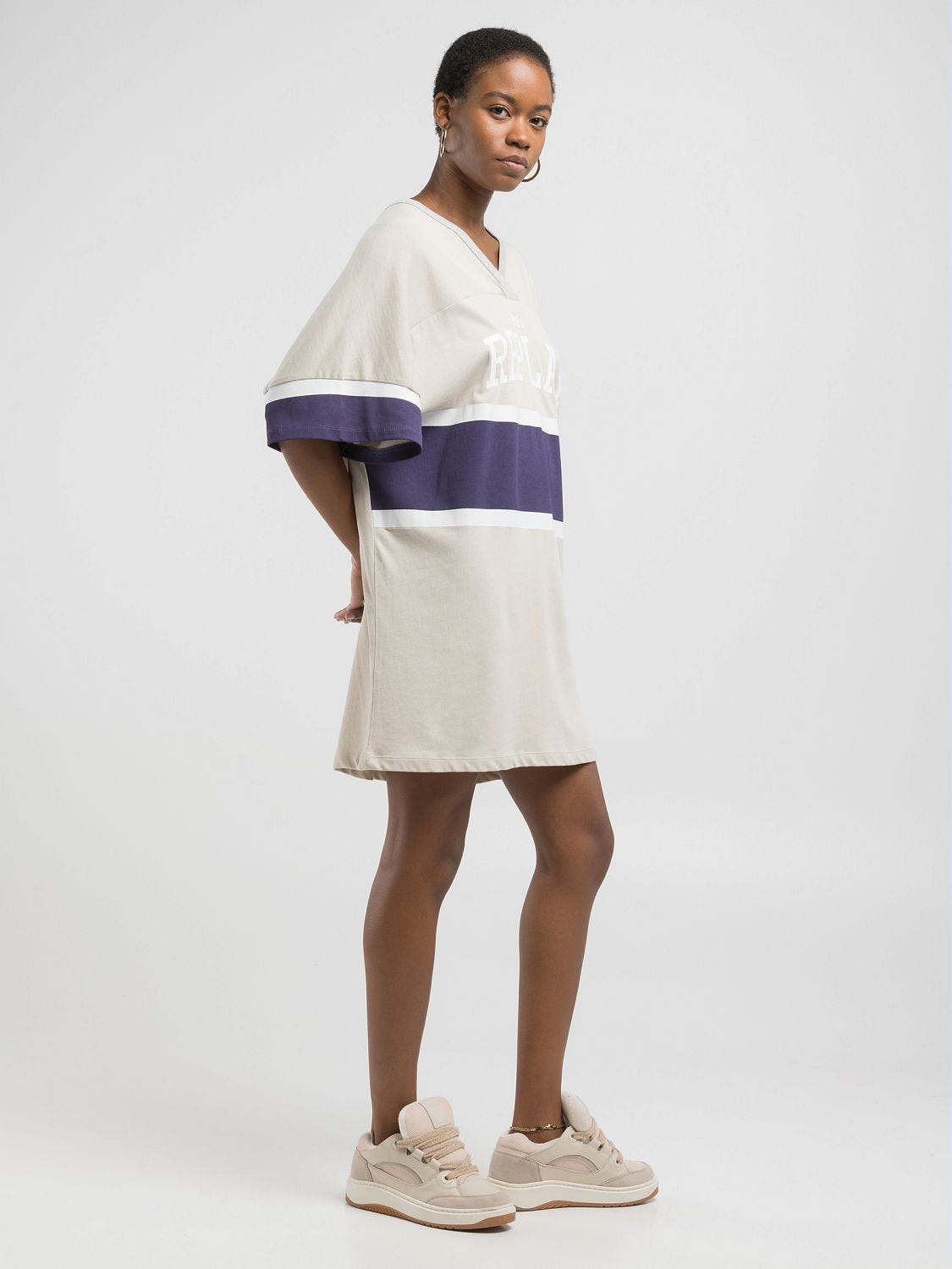 T-shirt mini dress Alabaster | Replay Jeans