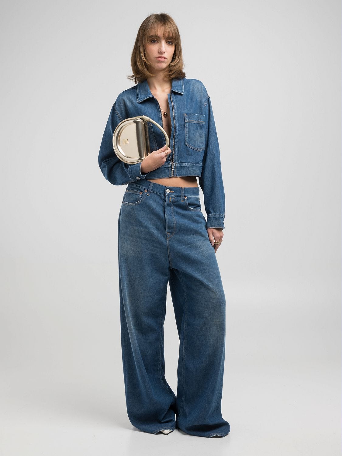 送料込★REPLAY★WA535K.000.802883 ジーンズ Margott baggy-fit jeans Medium blue | Replay Jeans