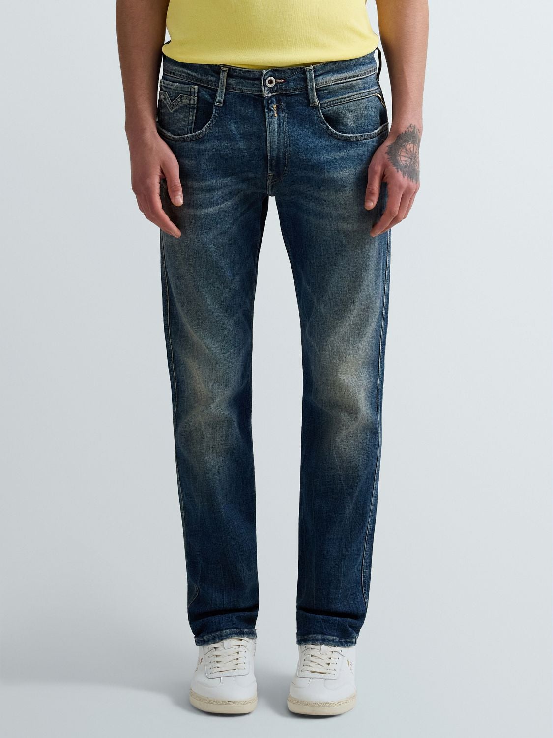 REPLAY ANBASS SLIM-FIT JEANS M914Q .000.141 100 DARK BLUE 2