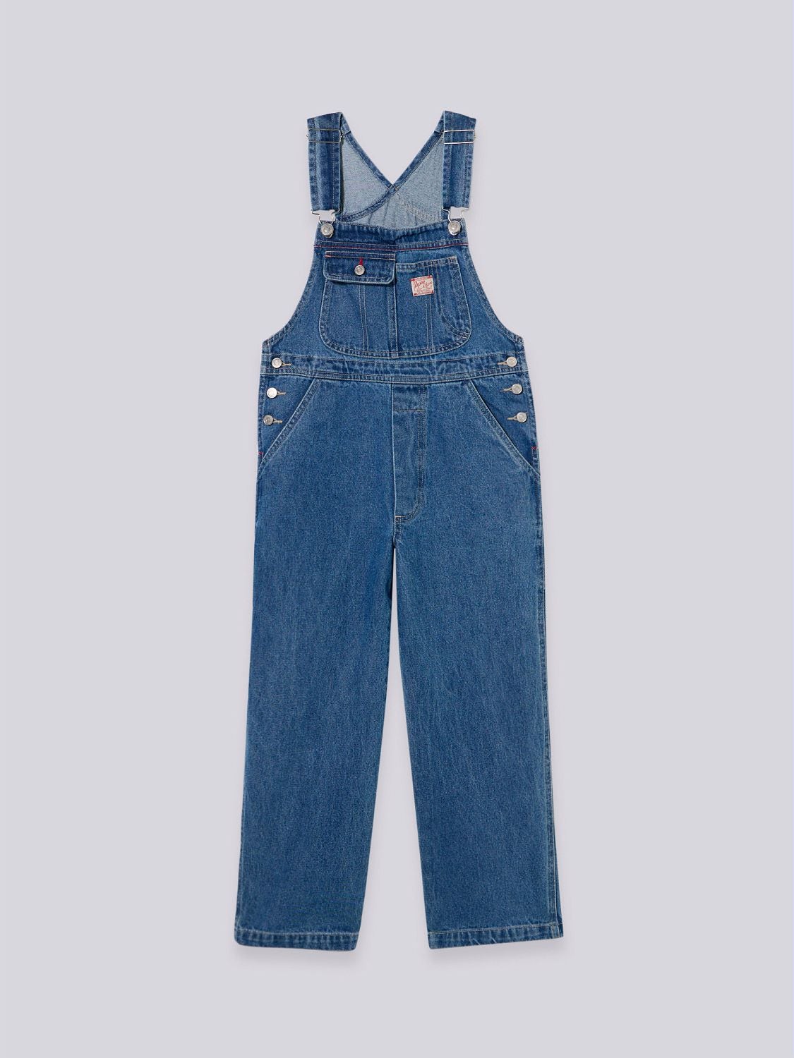 REPLAY STRAIGHT-FIT DENIM DUNGAREES SG9716.050.978 320 MEDIUM BLUE 1