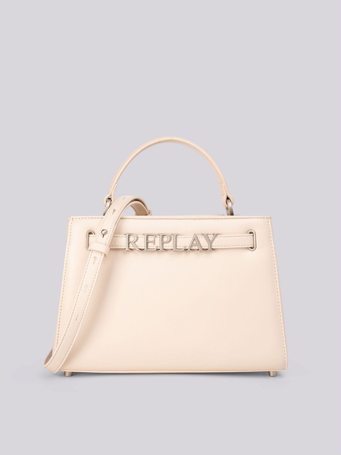 Bag with shoulder strap and lettering Dirty white | Replay Jeans