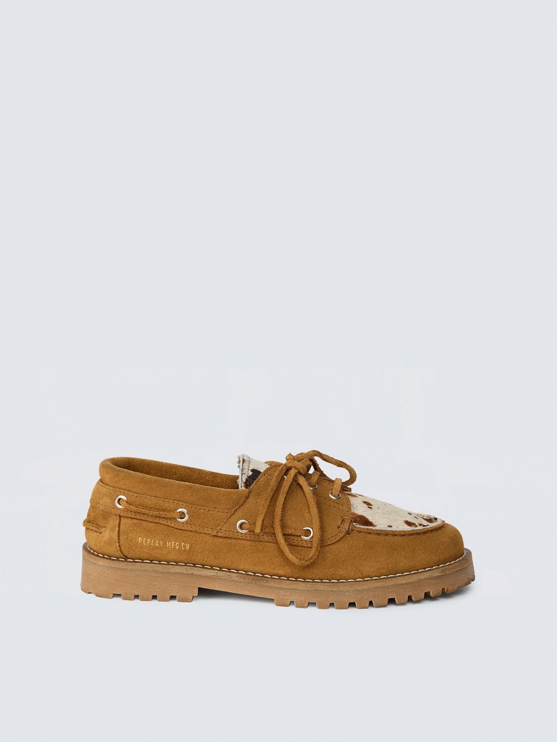 REPLAY DESERT W PONY LEATHER LOAFERS GWLA7 .000.C0002L CUOIO 1
