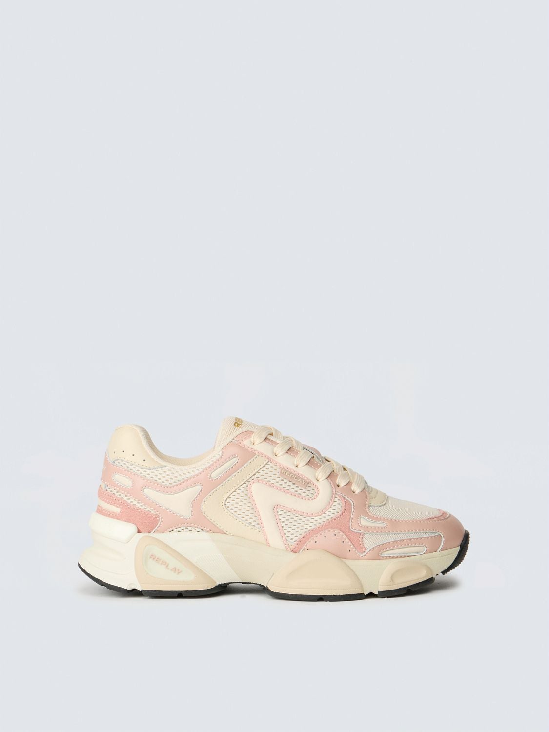 REPLAY DESTINY W TOTAL LACE-UP SNEAKERS GWS9N .000.C0020T DK PINK 1