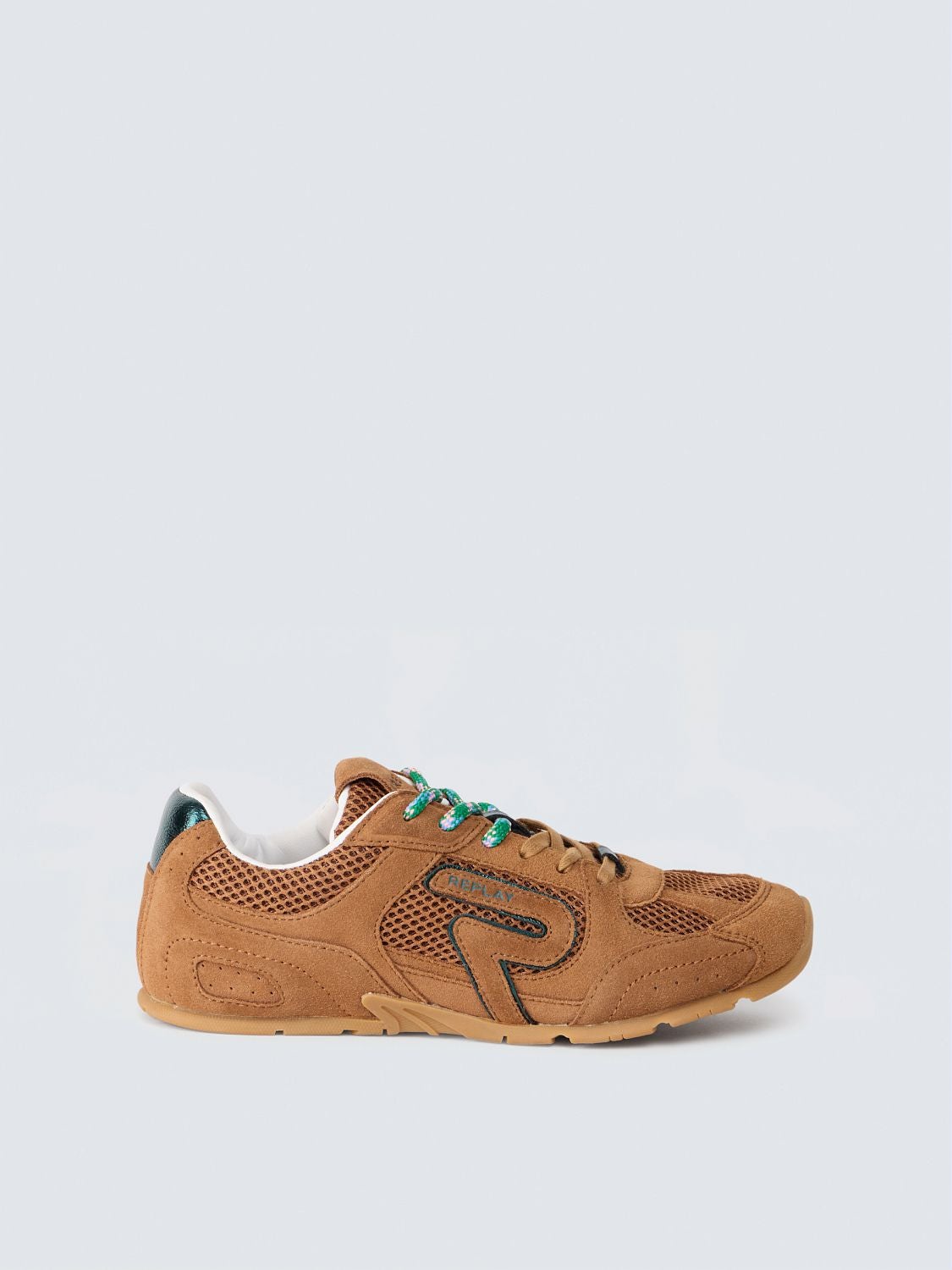 REPLAY KANDIX MIX SUEDE AND MESH SNEAKERS GWSM9 .000.C0002L TAN 1