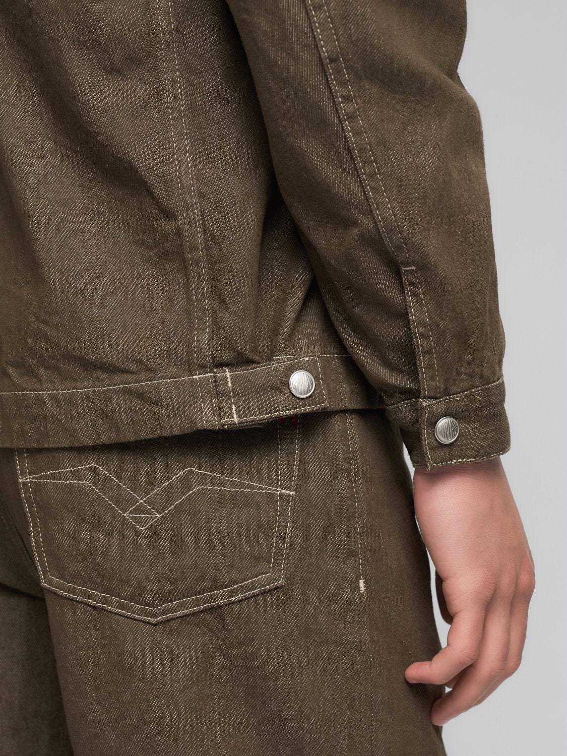 M9z1 dyed denim jacket Khaki | Replay Jeans
