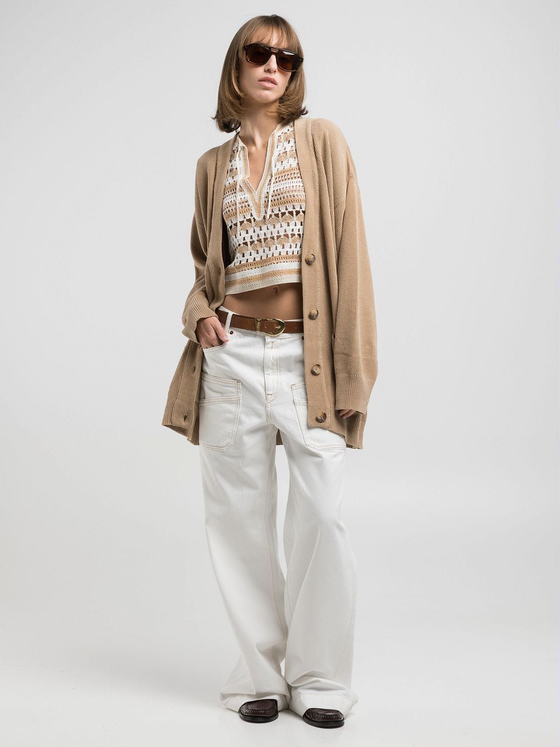Organic Linen Cotton Jersey Long Cardigan | EILEEN FISHER