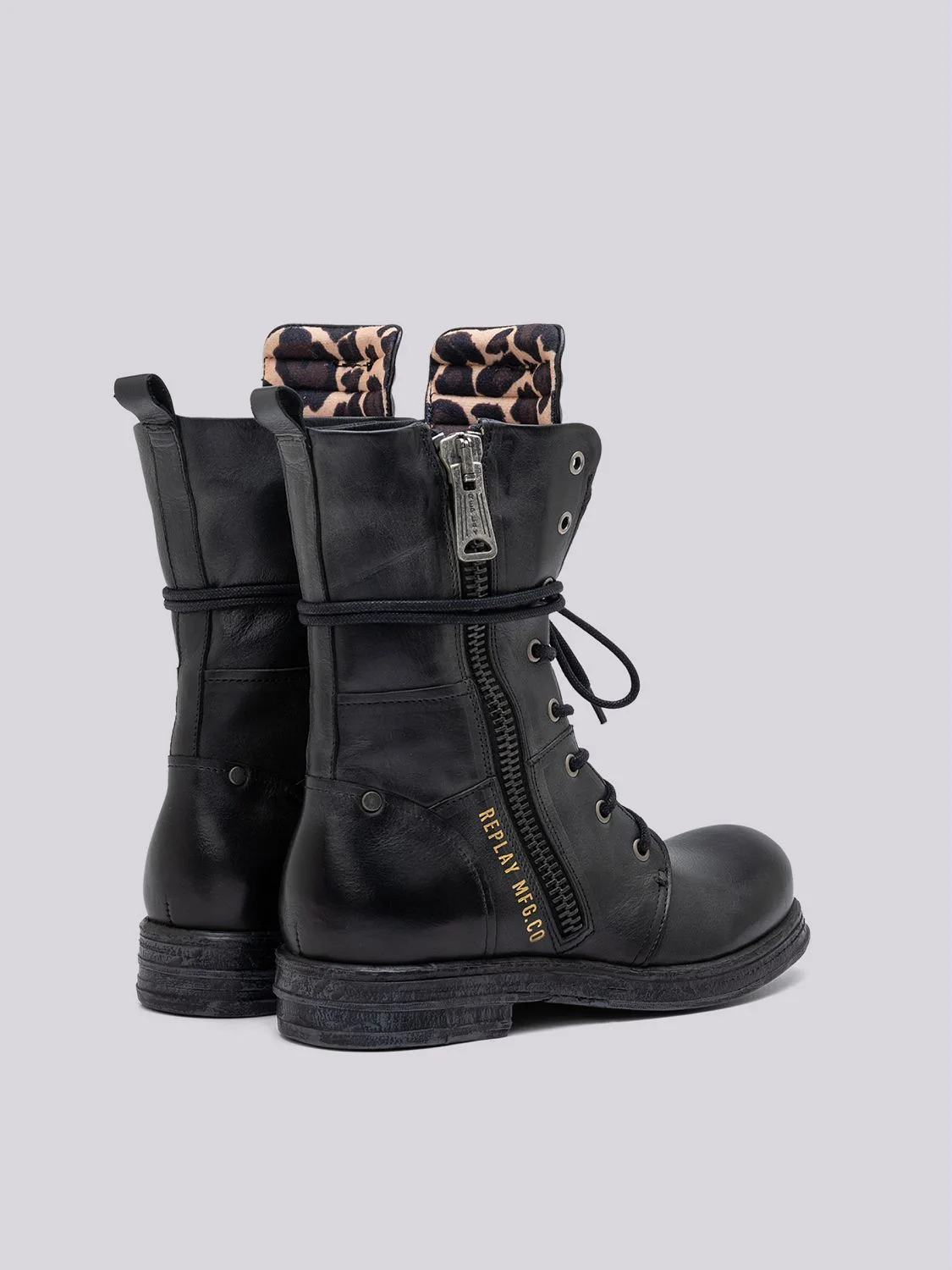 Ankle Boots Replay Evy Damen Biker Boots Replay Evy In Offwhiblk