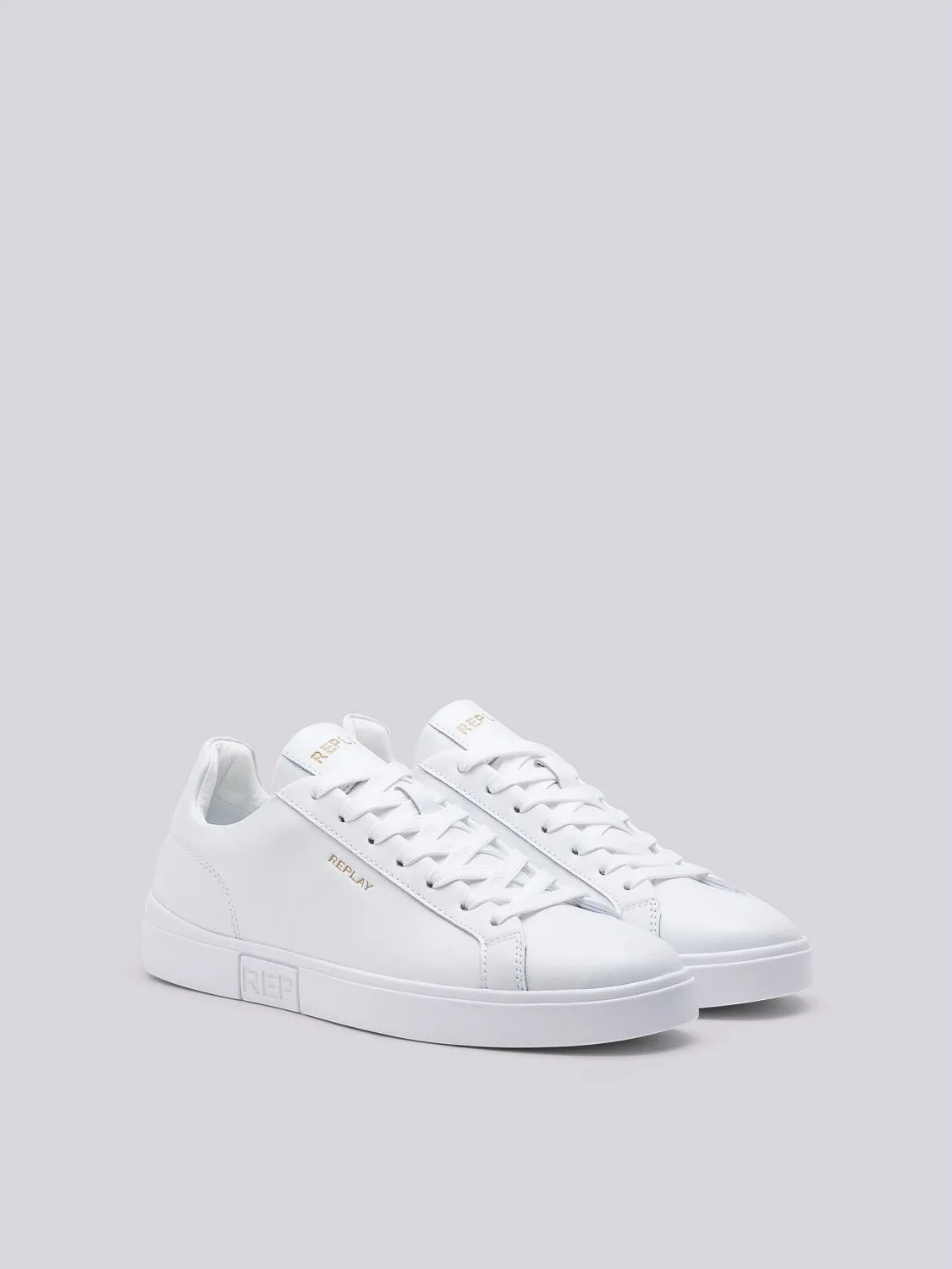 Polys w clean leather lace-up sneakers White | Replay Jeans