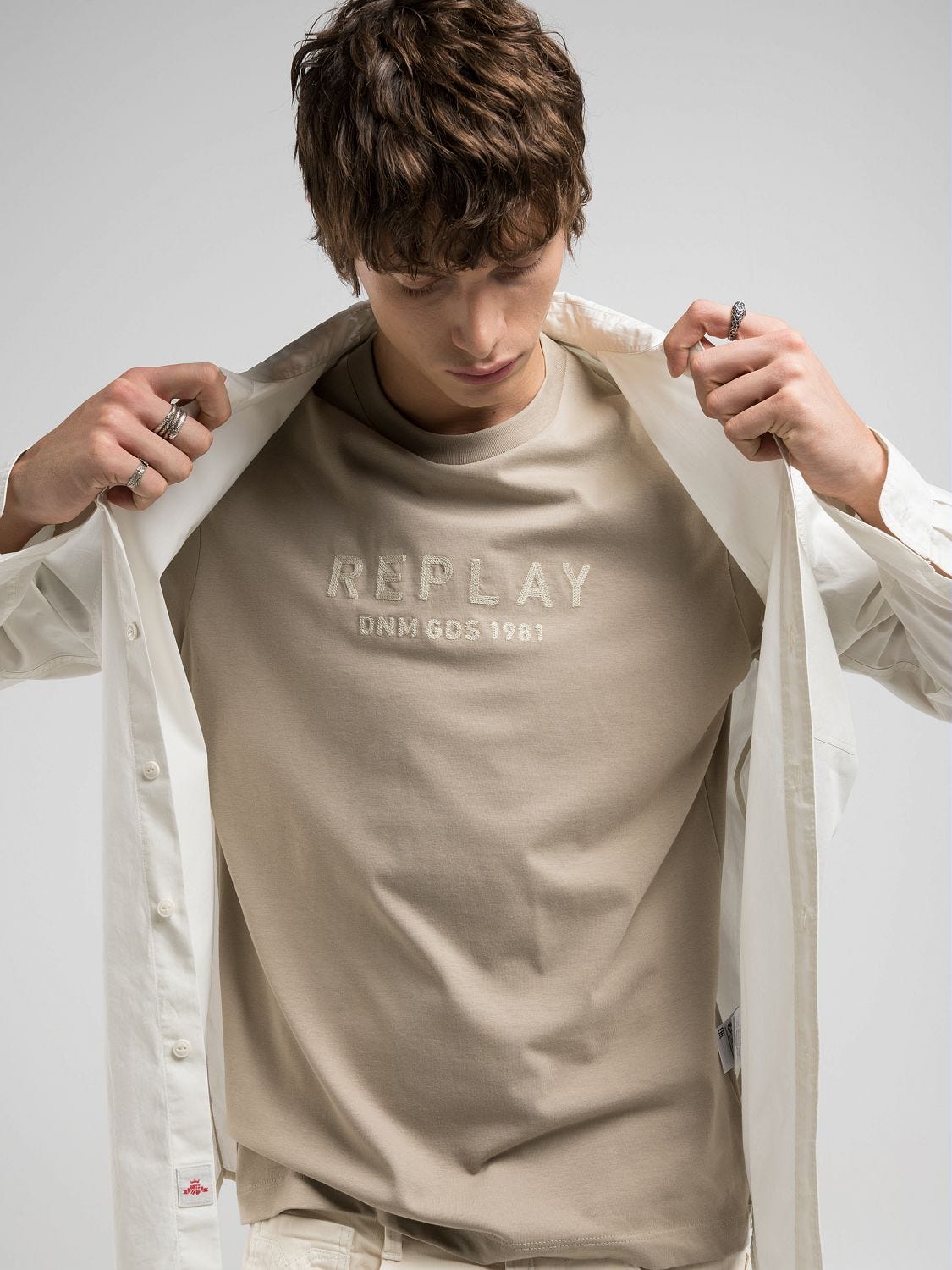 Relaxed-fit t-shirt with lettering Stone | Replay Jeans