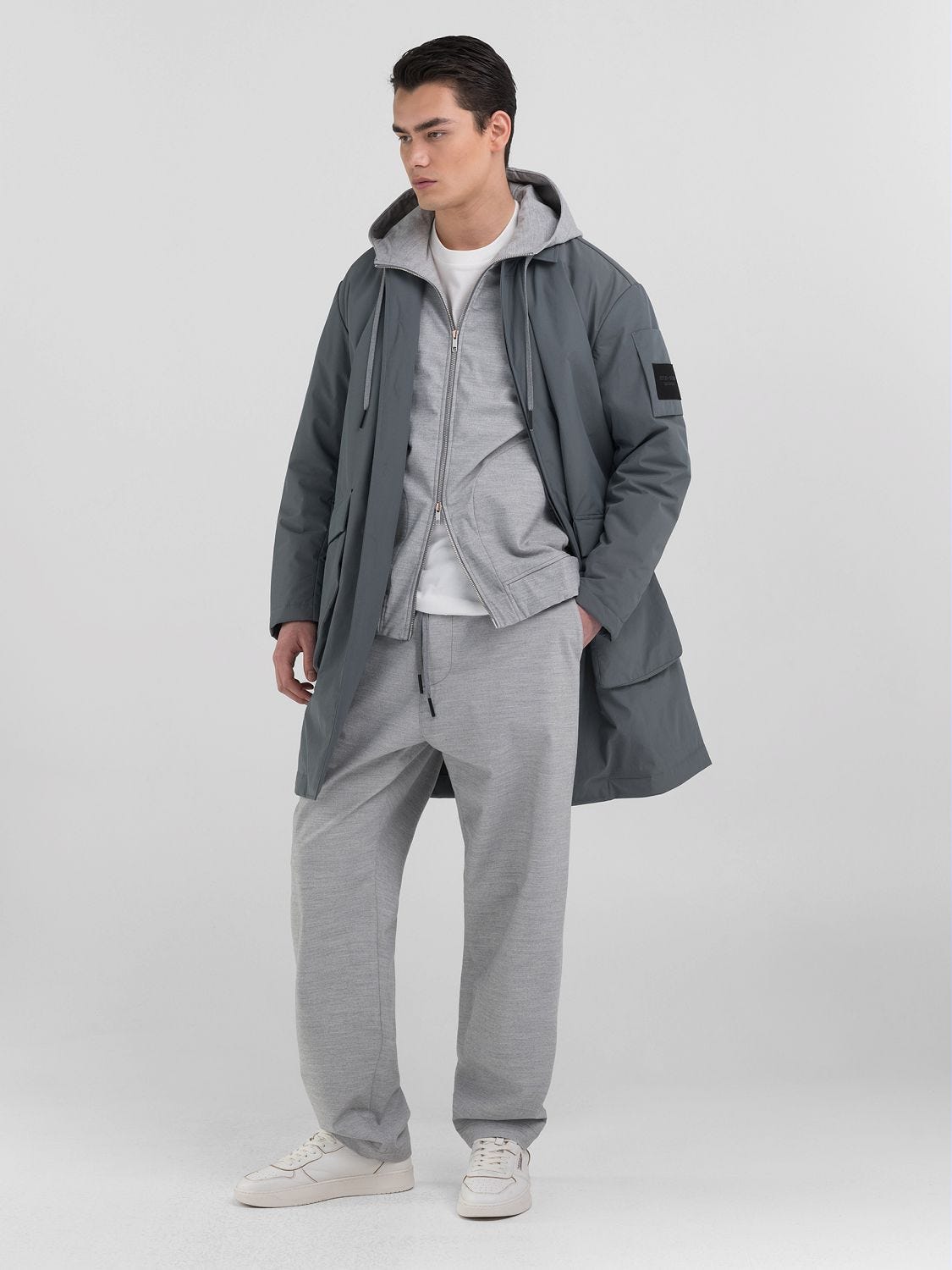 Replay sartoriale long jacket Ash grey | Replay Jeans