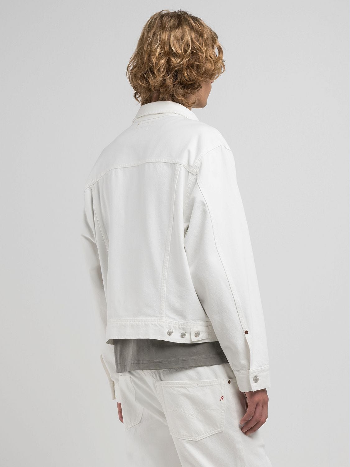 9zero1 white denim jacket Natural white | Replay Jeans