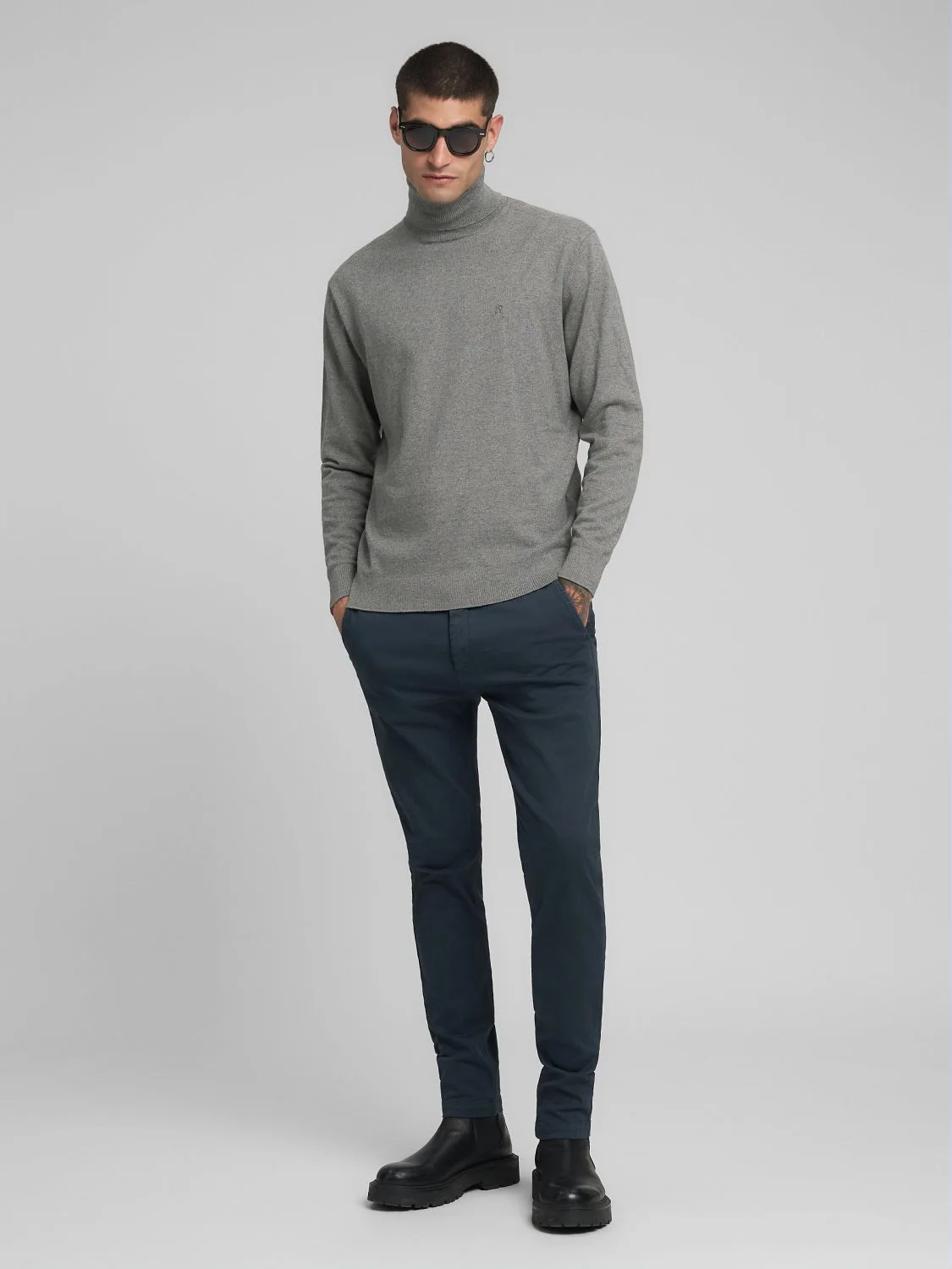 back number バッチ Zeumar slim-fit chino jeans Blue | Replay Jeans