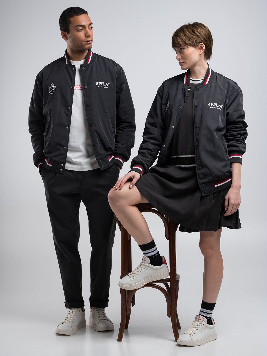 Varsity bomber jacket Imperial red | Replay Jeans