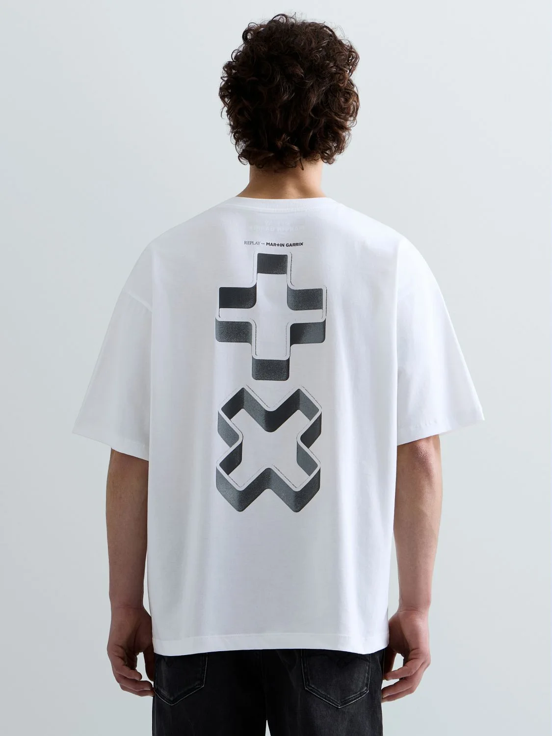 Replay x martin garrix t-shirt with logo and writing Natural white