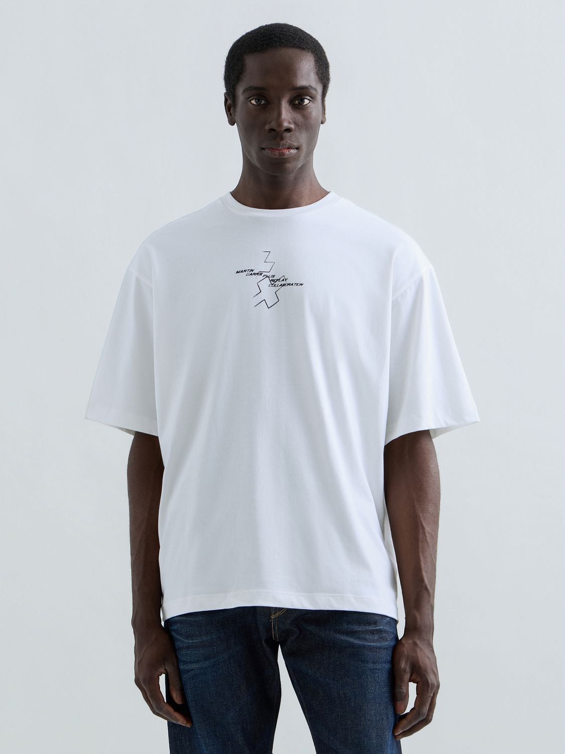 REPLAY REPLAY X MARTIN GARRIX T-SHIRT WITH LETTERING AND LOGO M005W .005.00QM9 NATURAL WHITE 2