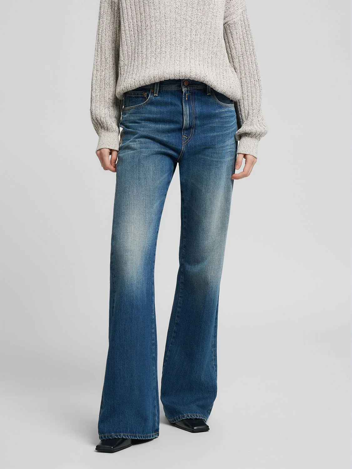 REPLAY ETTRA FLARED BOOTCUT JEANS WA544 .000.912 957 DARK BLUE 2