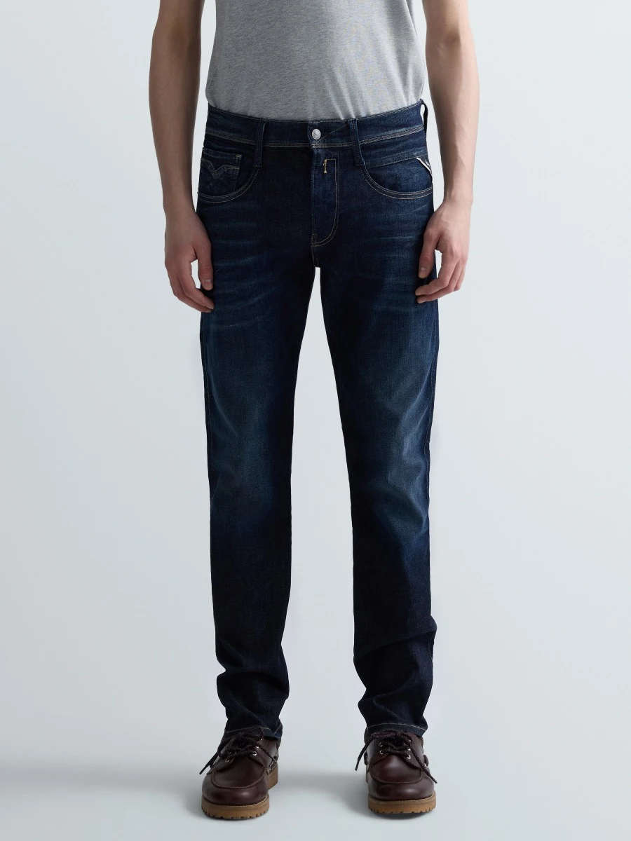 REPLAY ANBASS SLIM-FIT JEANS M914Y .000.661 730 DARK BLUE 2