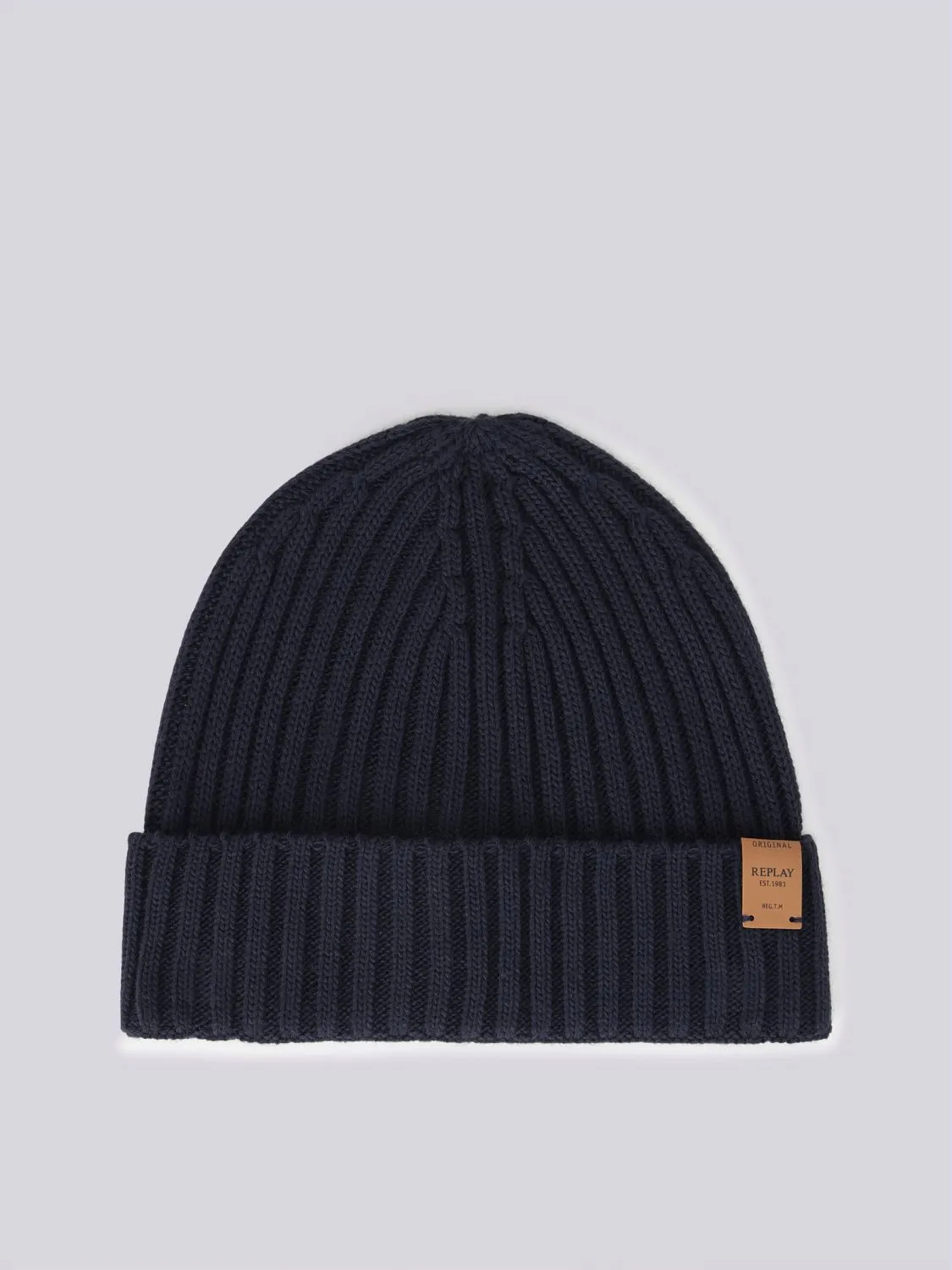 Rib-knit beanie Dress blues | Replay Jeans