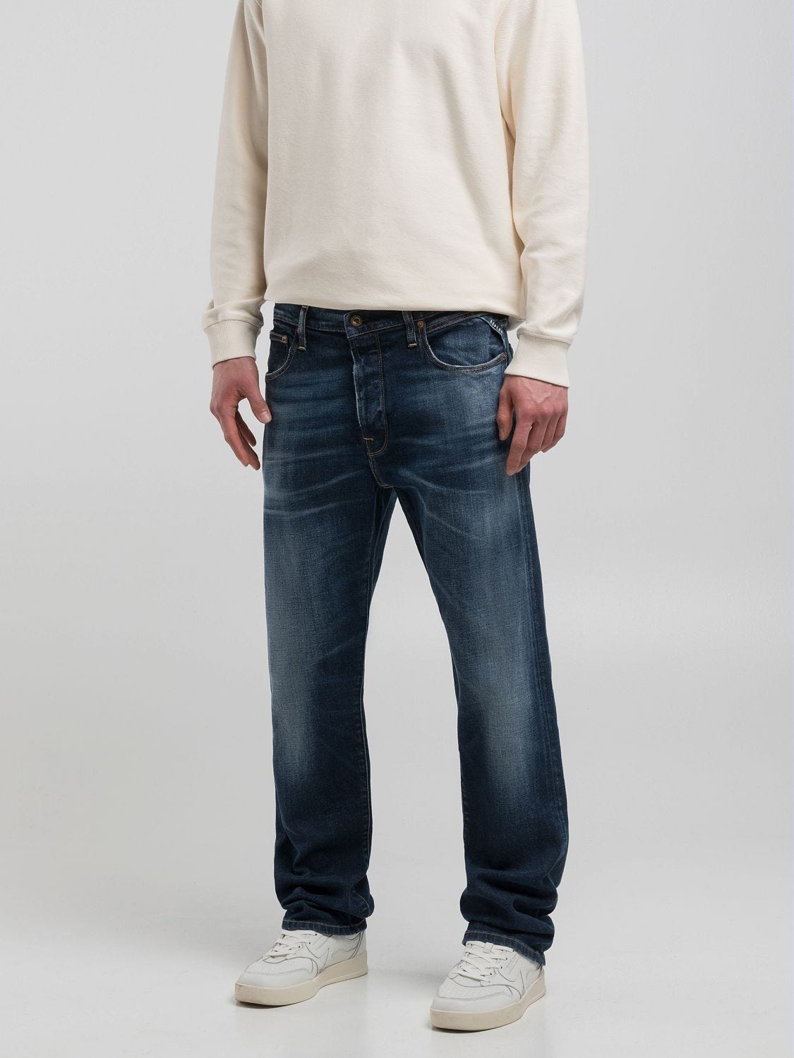WOOL DENIM WIDE TROUSERS | CTHY