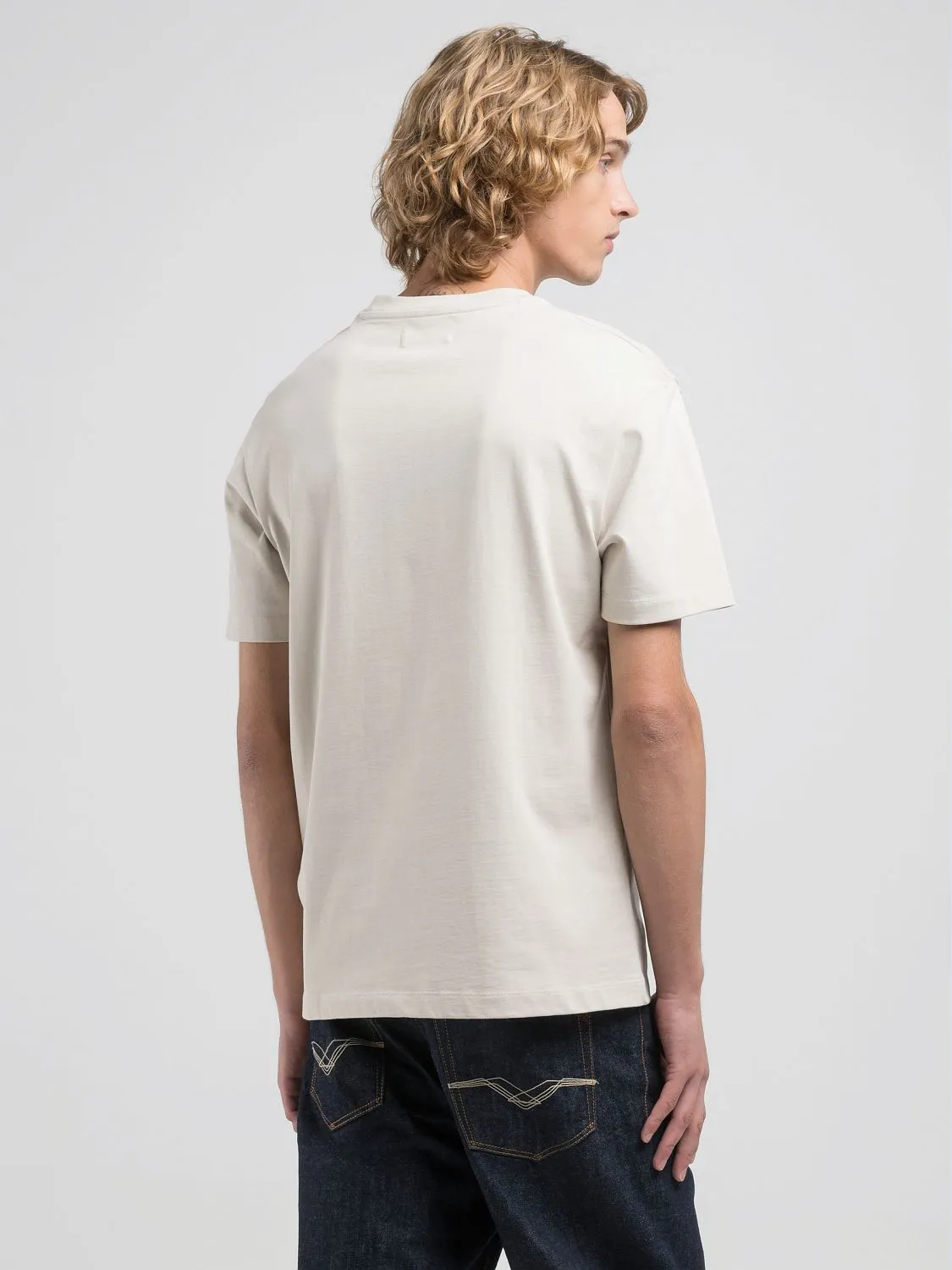 Relaxed-fit t-shirt with embroidery Alabaster | Replay Jeans