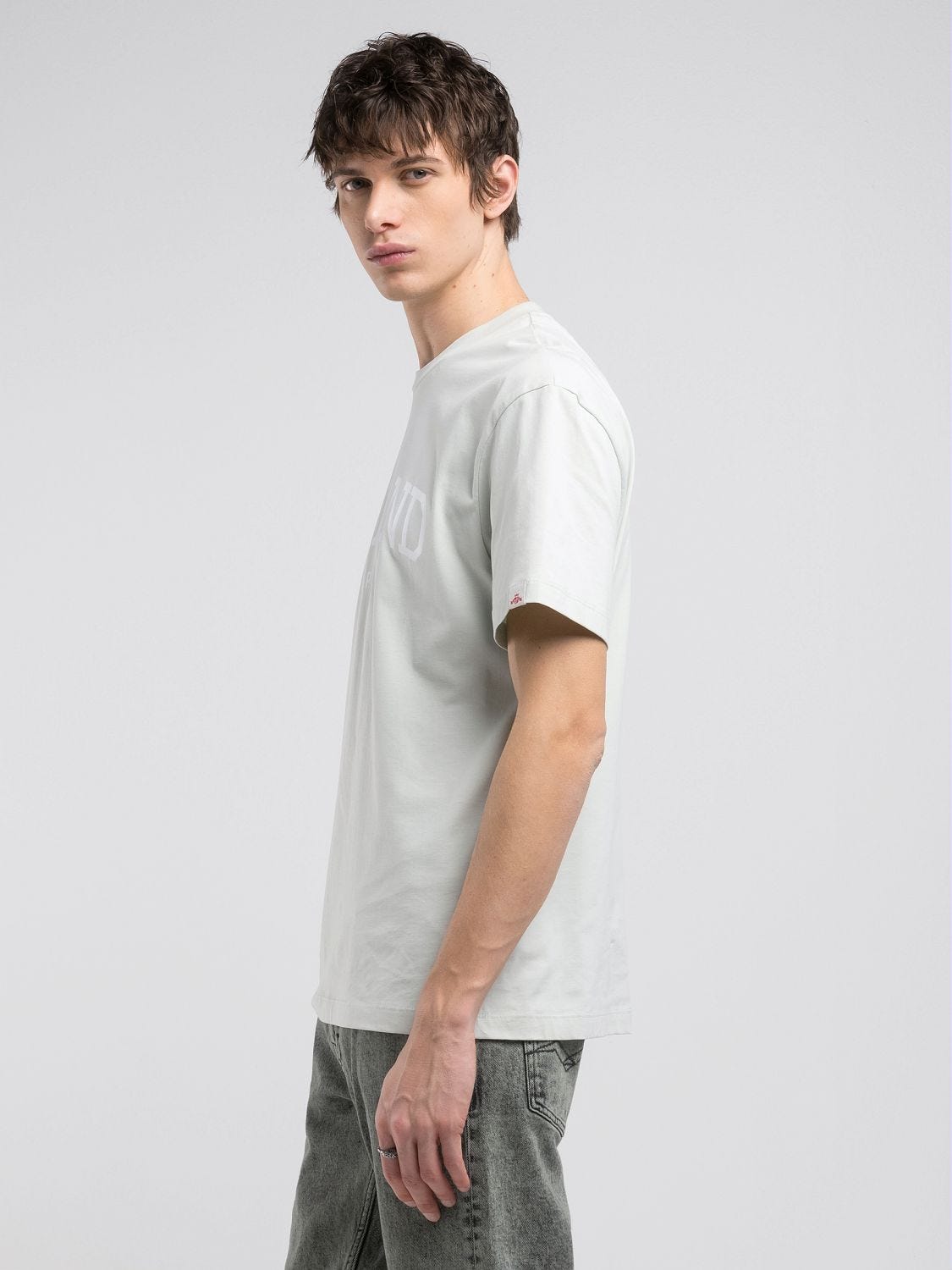 送料込★REPLAY★M3046.000.23732PTシャツ Relaxed-fit t-shirt with lettering print Light mint | Replay
