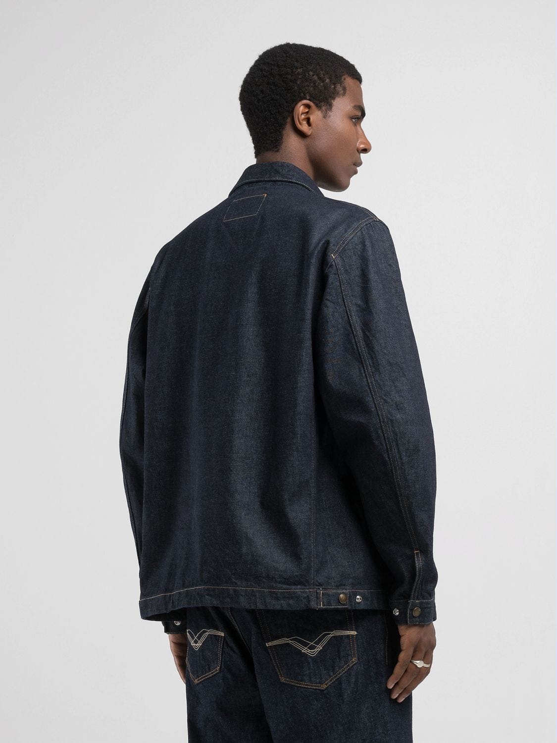 fashiru oversized denim jacket ネイビー oversized denim jacket/2color（setup対応） | F A S
