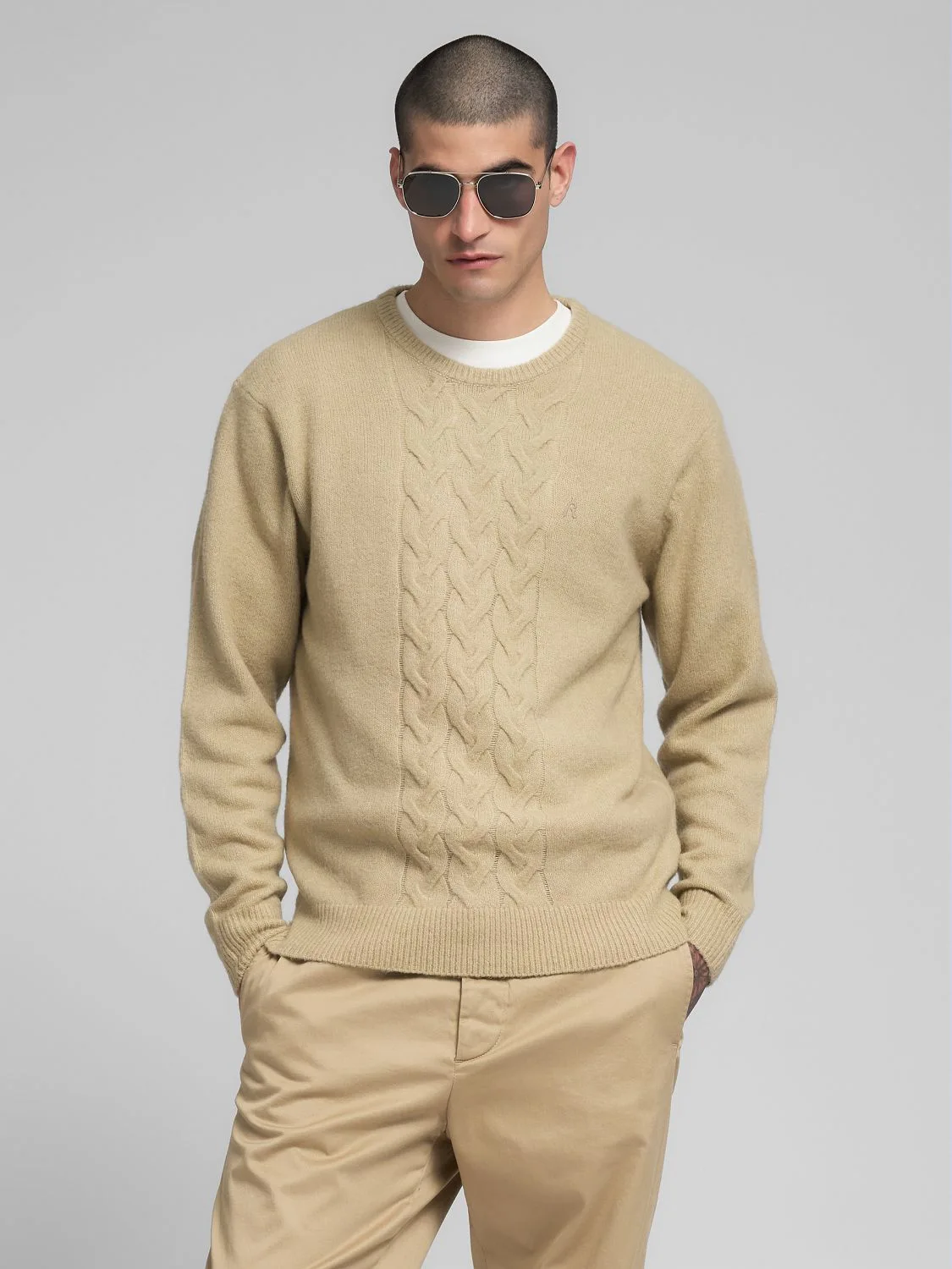 RECYCLED FABRIC CREW-NECK PULLOVER