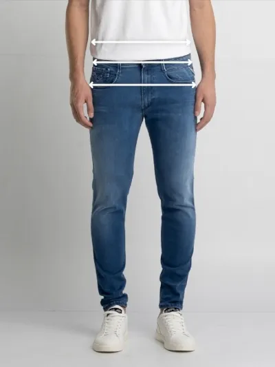 M9z1 straight fit jeans Medium blue | Replay Jeans M9z1 straight fit jeans Medium blue | Replay Jeans