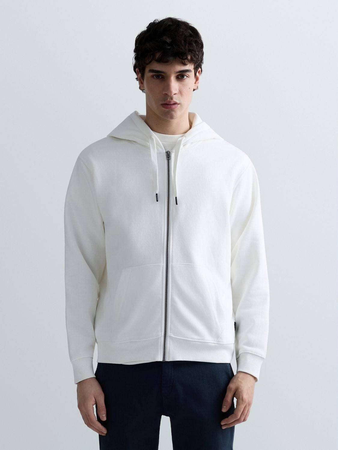 REPLAY FULL-ZIP HOODY M3105 .000.23832 NATURAL WHITE 2
