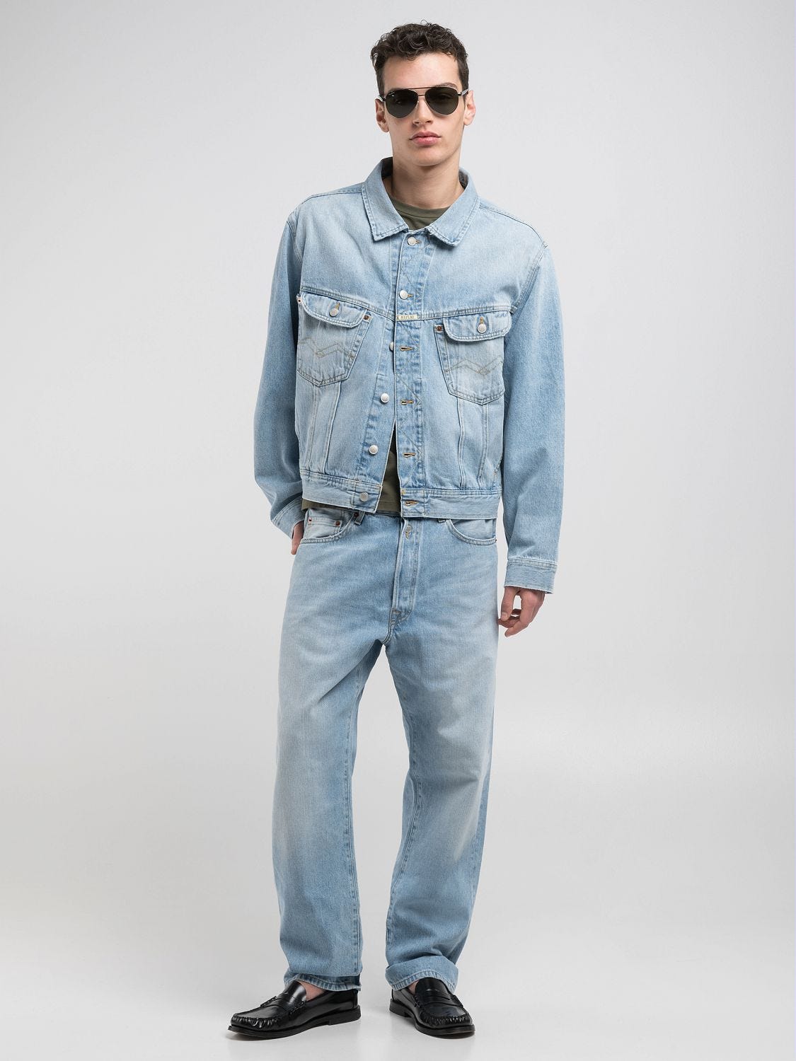 送料込★REPLAY★W7Z1 .000.800 727 デニムジャケット Vintage denim jacket Super light blue | Replay Jeans