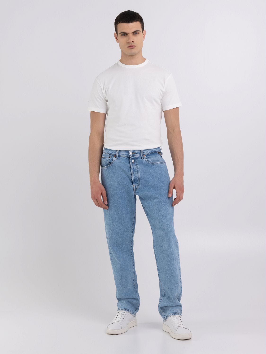 M9z1 straight fit jeans Light blue | Replay Jeans