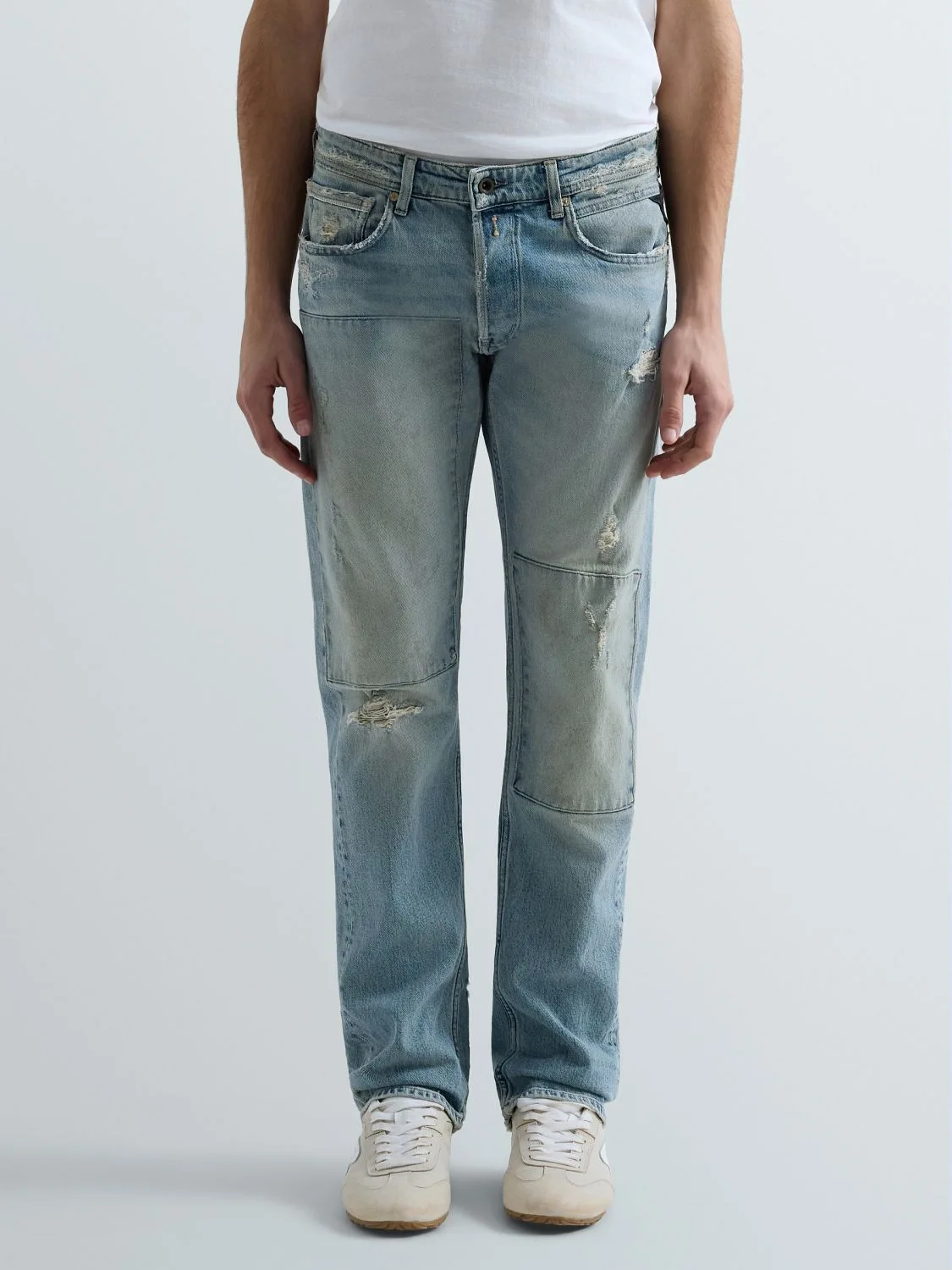 REPLAY GROVER STRAIGHT-FIT JEANS MA972W.000.795 128 LIGHT BLUE 2