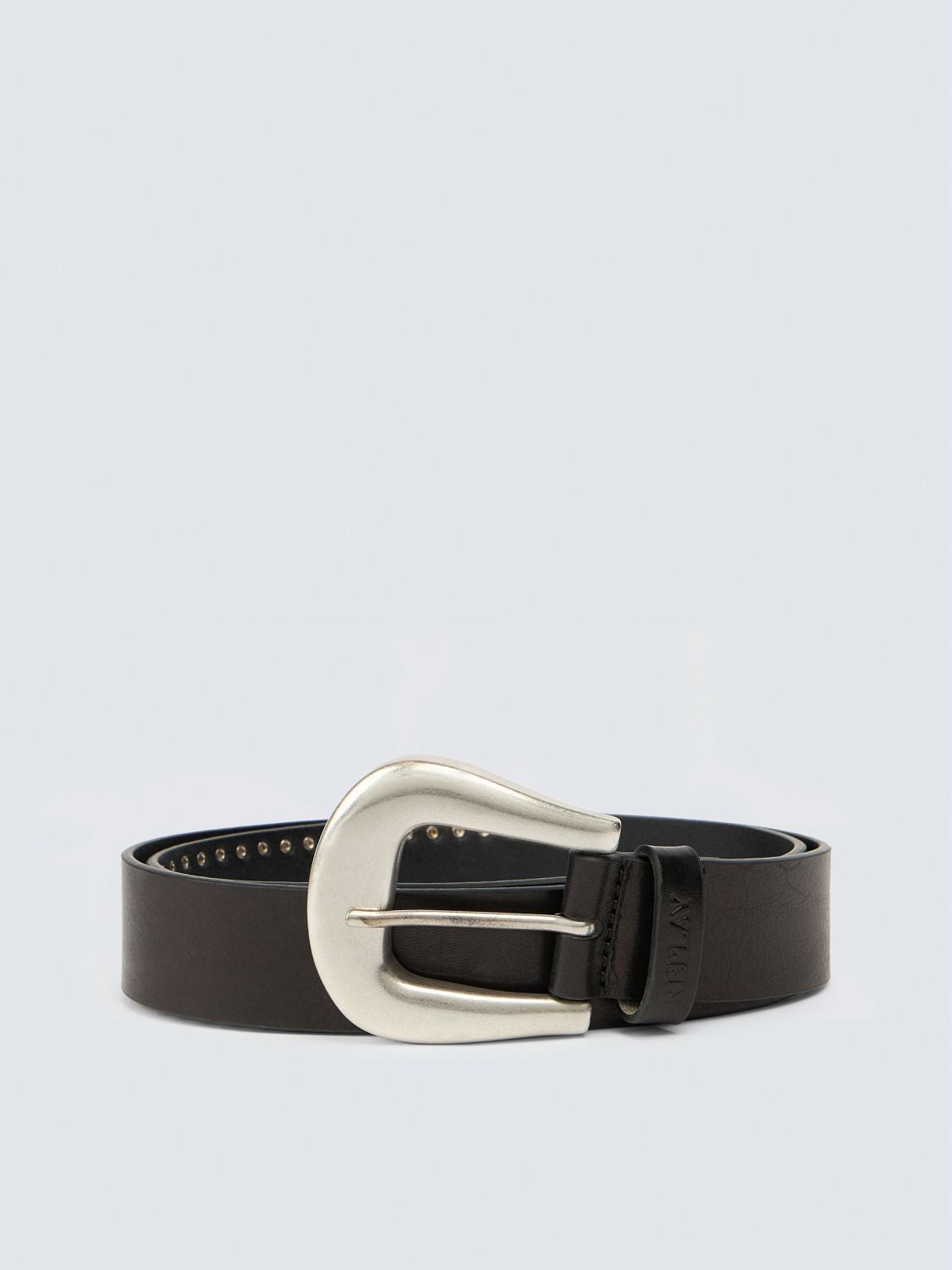 REPLAY STUDDED LEATHER BELT AW2639.000.A1204C BLACK 1