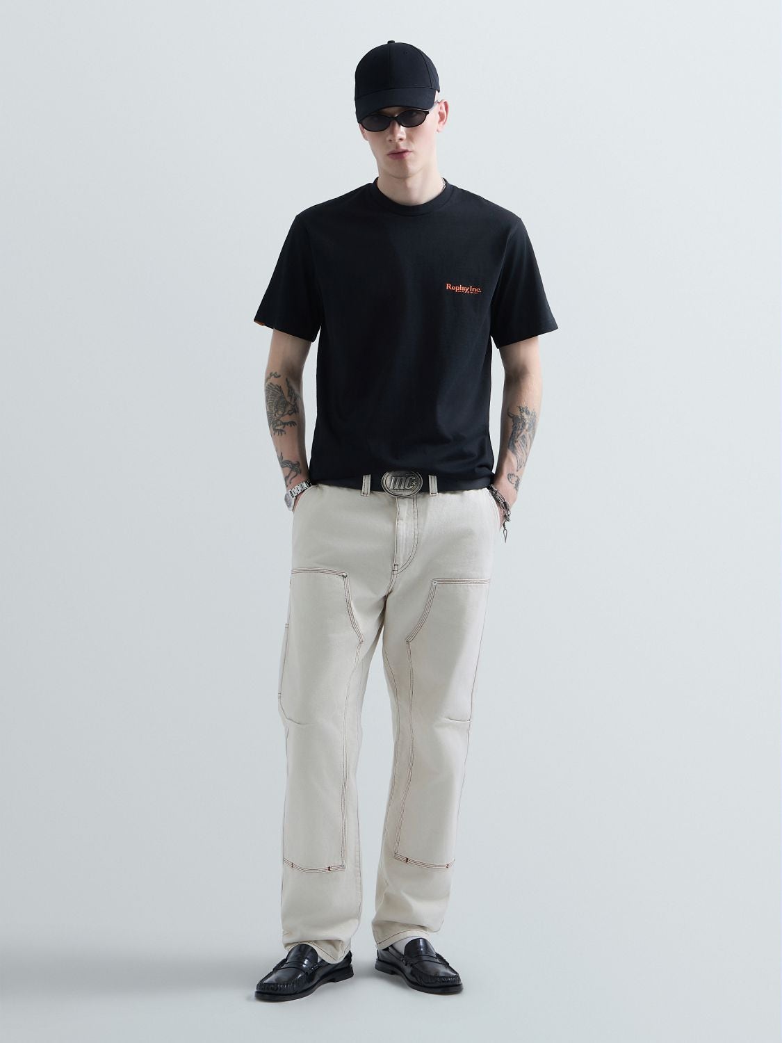 REPLAY T-SHIRT WITH REPLAY INC. LOGO KU6006.000.D23608P BLACK 1