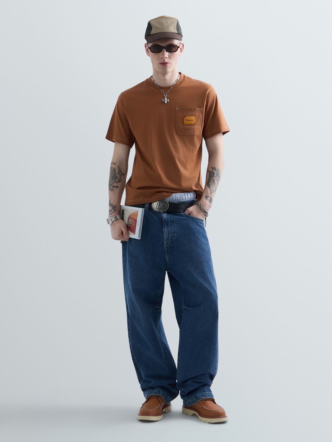 REPLAY KU6053.000.D23608P-TShirt KU6053.000.D23608P SADDLE BROWN 1