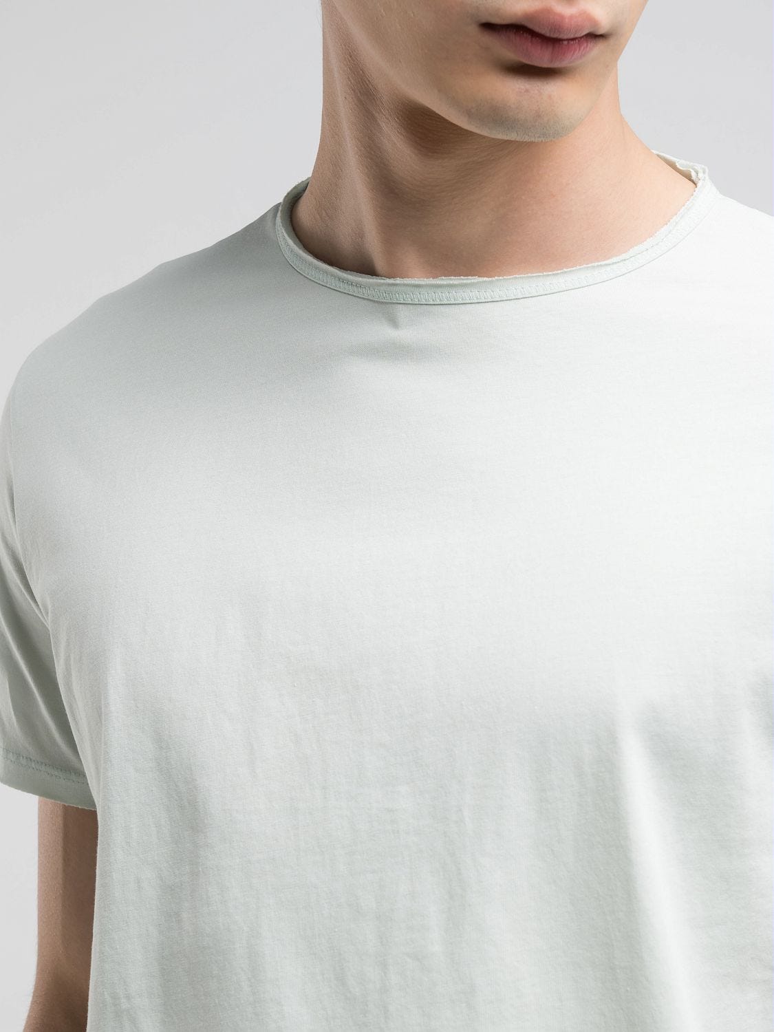 Cotton crew-neck t-shirt Light mint | Replay Jeans