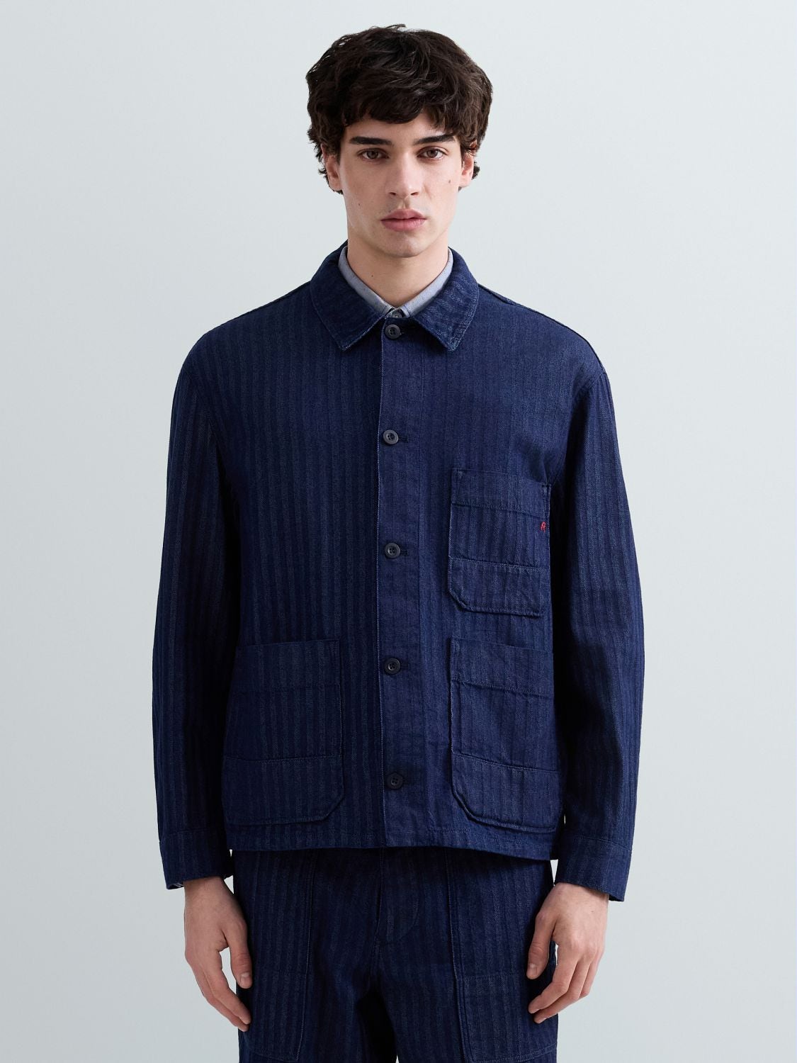 HERRINGBONE DENIM OVERSHIRT