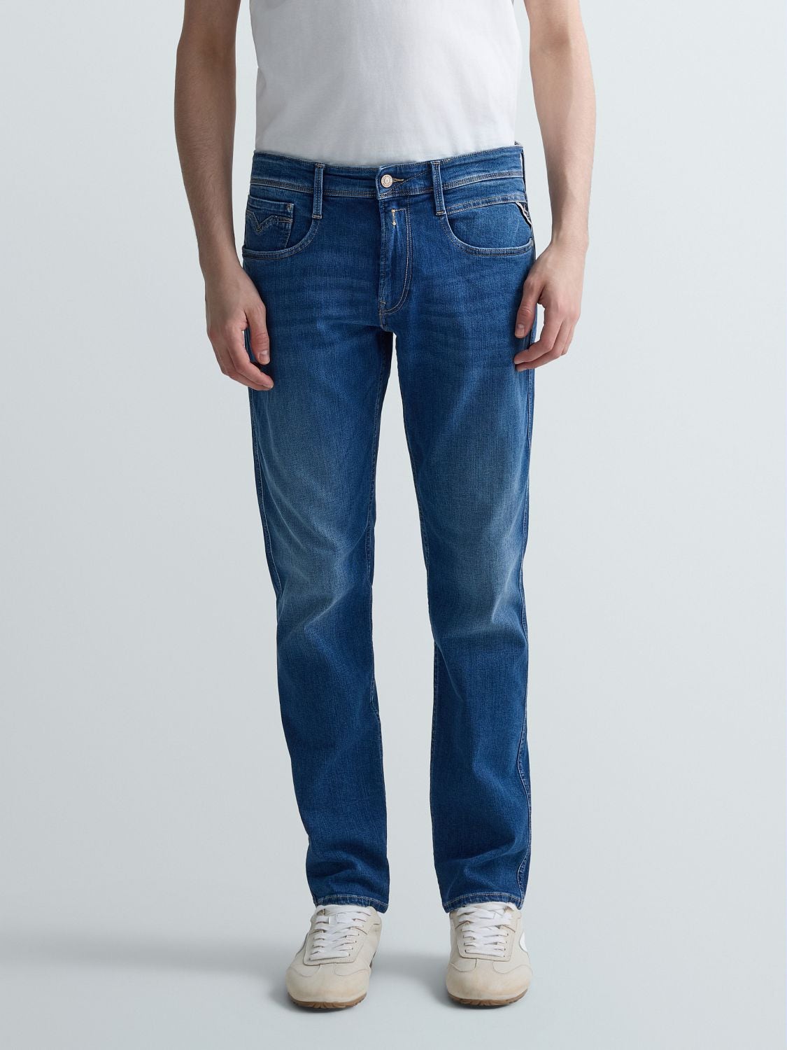 REPLAY ANBASS SLIM-FIT JEANS M914Y .000.573 840 DARK BLUE 2