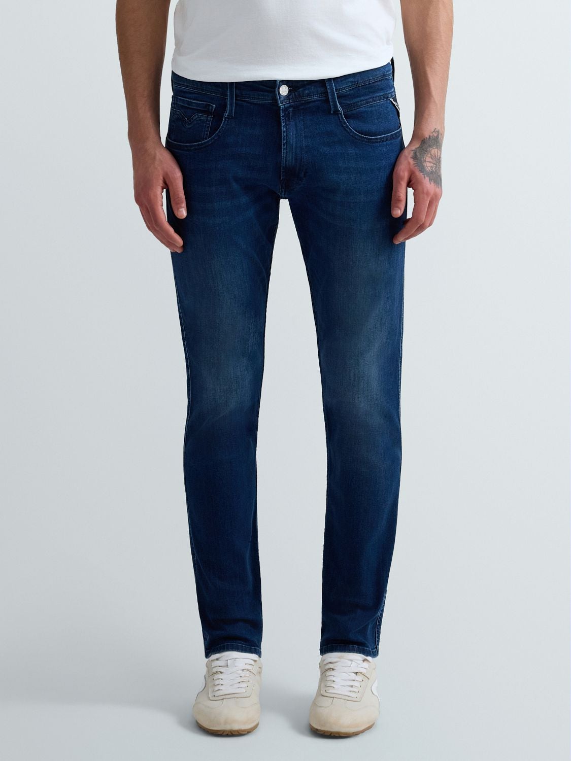 REPLAY ANBASS SLIM-FIT JEANS M914  .000.41A 783 MEDIUM BLUE 2