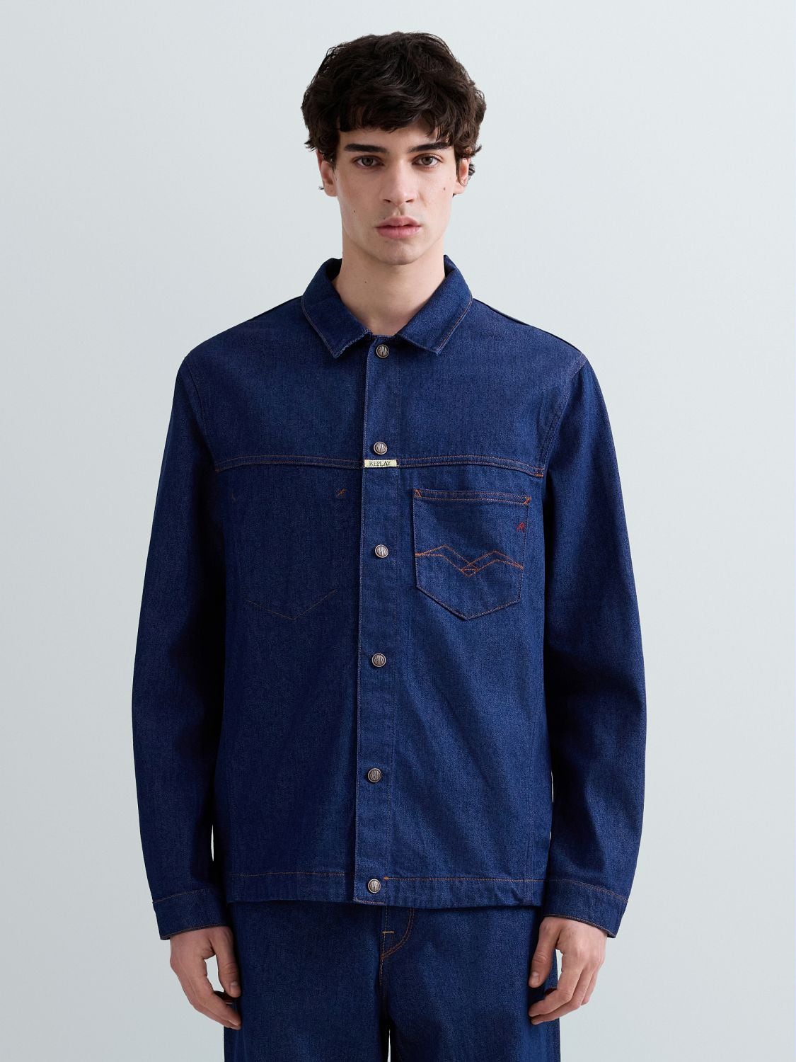 9ZERO1 REGULAR-FIT DENIM OVERSHIRT