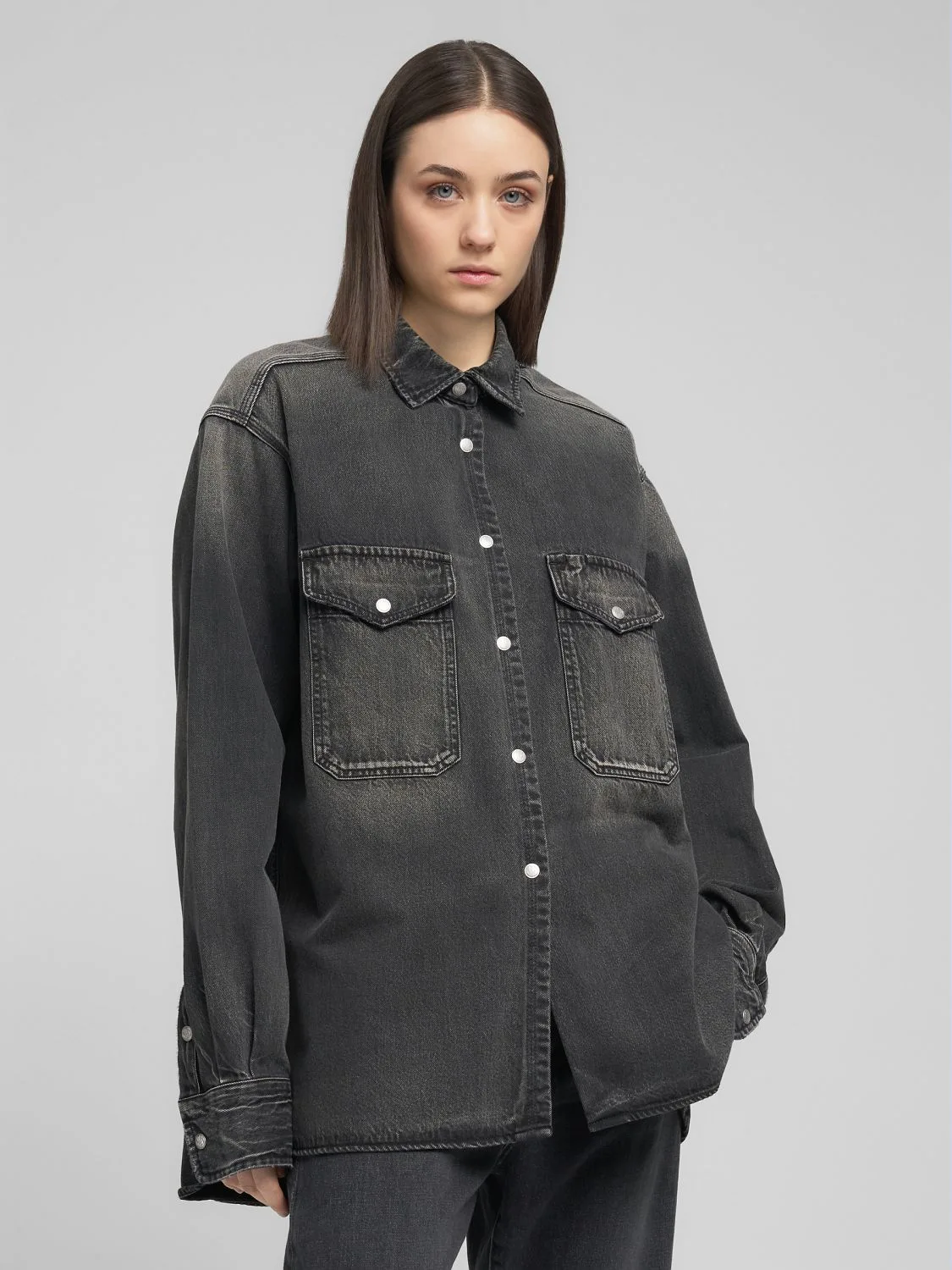 REPLAY 9ZERO1 BLACK DENIM SHIRT W2Z1  .000.906 91C DARK GREY 2