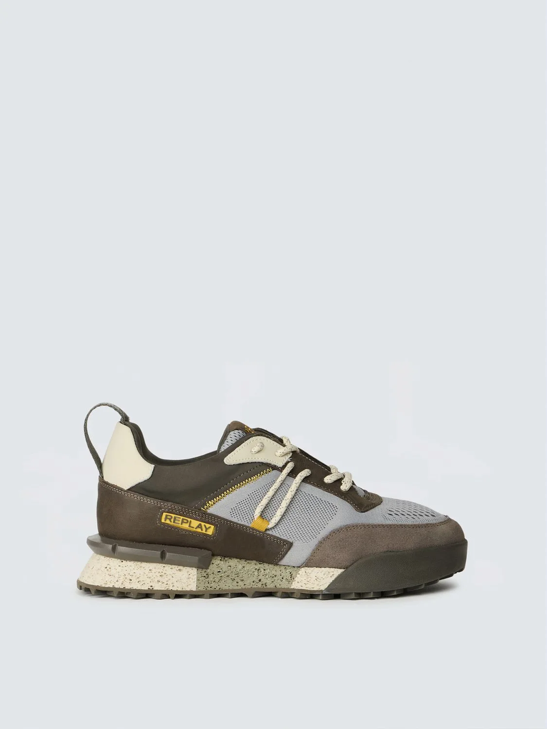 JU　Heddon リクエスト 3 Field jupiter engineered 2 lace-up sneakers Grey dk grey | Replay