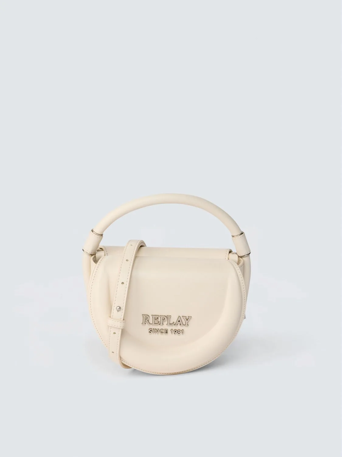 REPLAY CIRCULAR BAG WITH SHOULDER STRAP FW3003.008.A0500D OFF WHITE 1