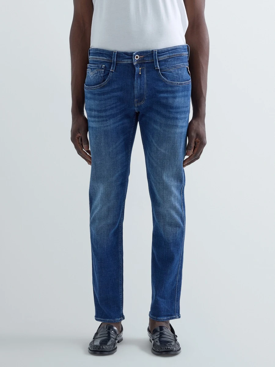 REPLAY ANBASS SLIM-FIT JEANS M914Q .000.141 908 DARK BLUE 2
