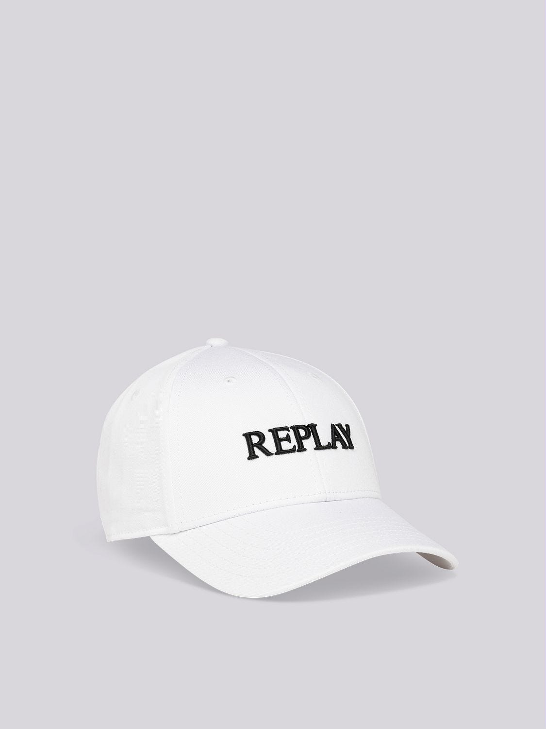 人気のファッションブランド！ Baseball cap Jeans Replay | white Optical lettering with 帽子