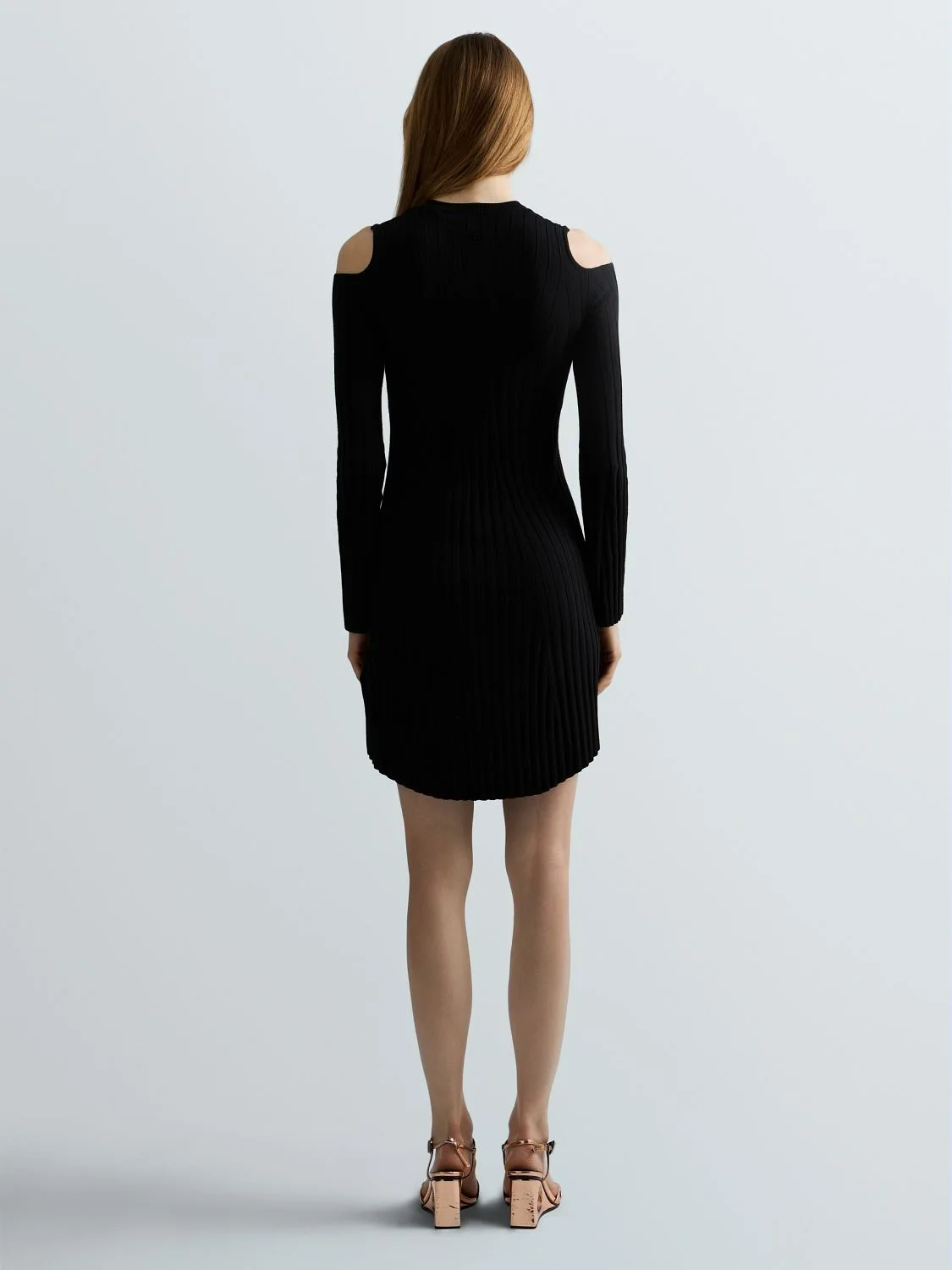 REPLAY FLAT RIB-KNIT DRESS DK4205.000.G23780 BLACK 2