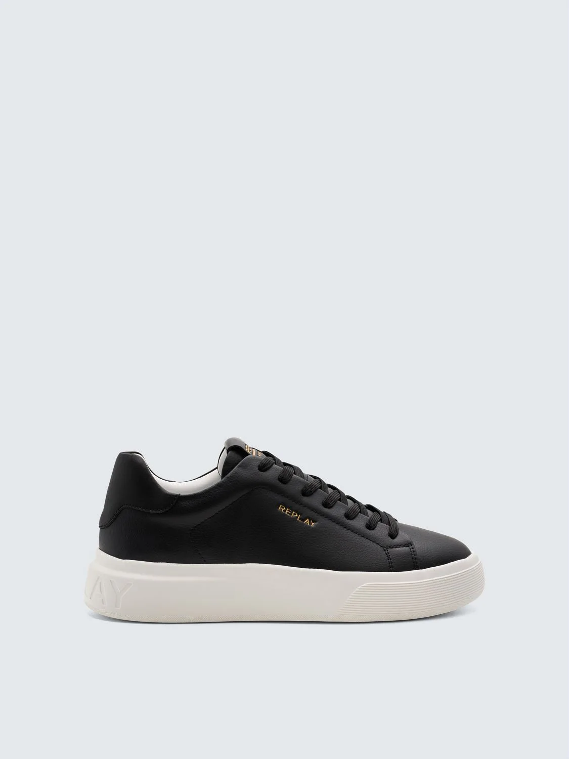 REPLAY NOTTING FUTURE LEATHER SNEAKERS GMZ7O .000.C0005L BLACK_ 1