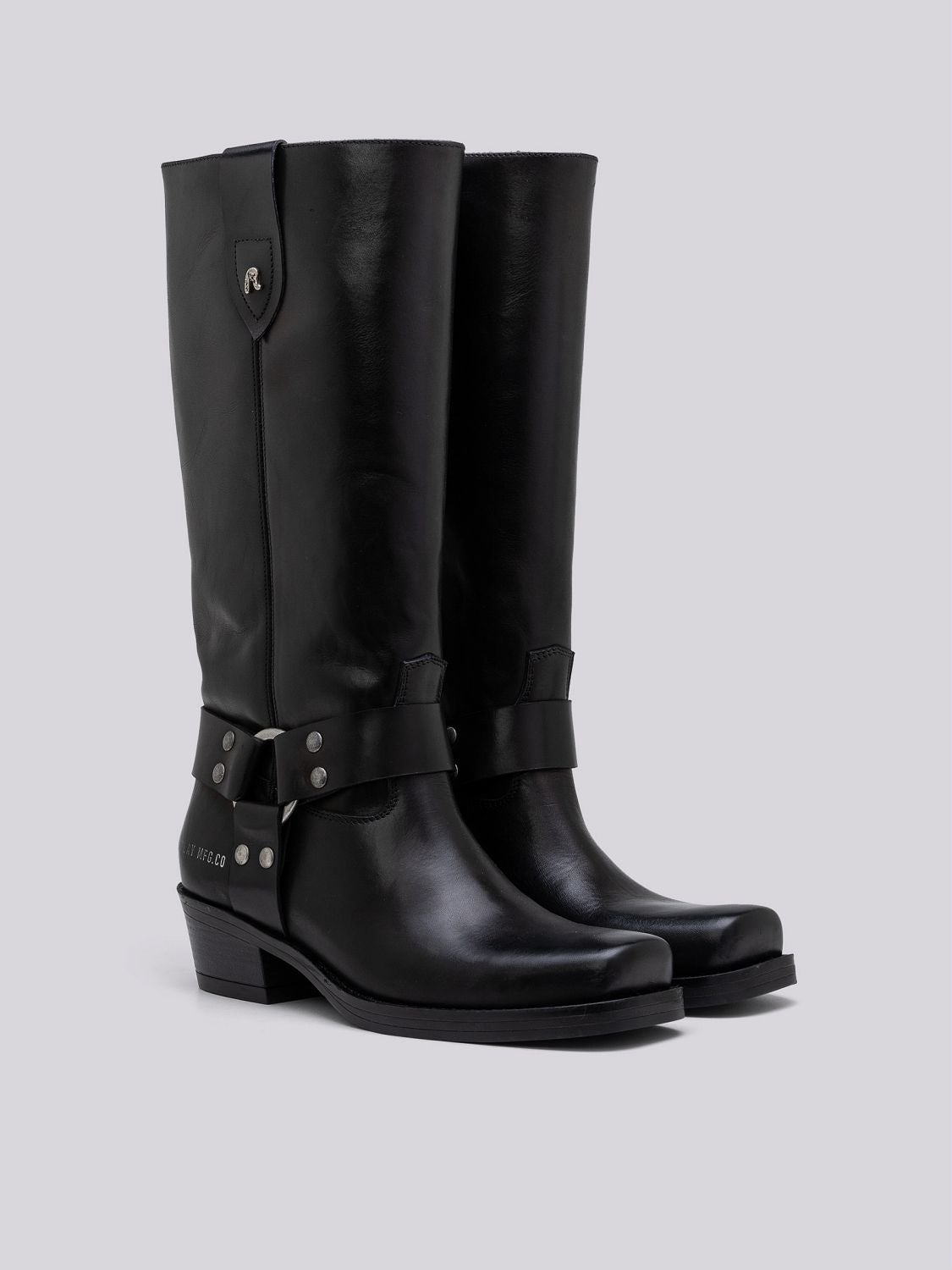 yilon Strap belt long bootsブラック シンピンミシヨウ】yilon Strap belt long ブーツブラック